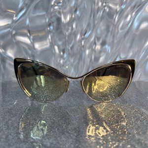 Tom Ford Nastasya Gold Mirrored Cat Eye Sunglasses